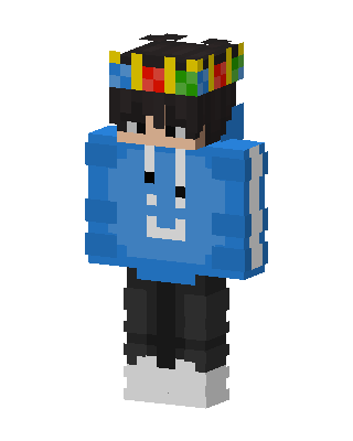 Rainbow Crown Hoodie skin, 3D preview