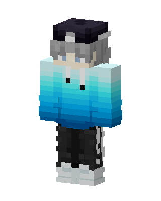 Ocean Hoodie Boy skin, 3D preview