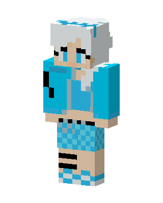 Icy Hoodie Girl skin, 3D preview