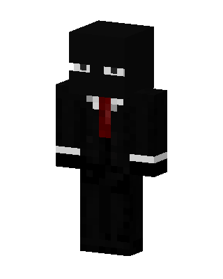 Enderman In Suit skin, 3D preview