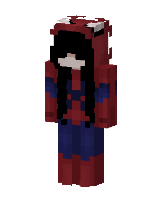 Red Masked Hero Girl Minecraft skin