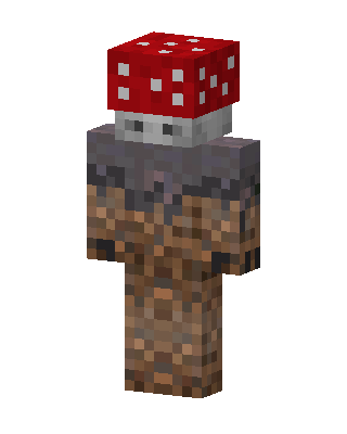 Mushroom Dirt Golem skin, 3D preview