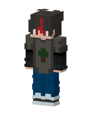 Gray Emo Boy skin, 3D preview