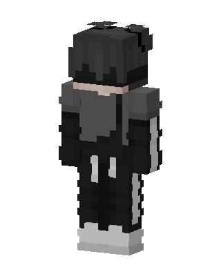 Shadow Hoodie Boy skin, 3D preview