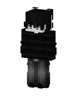 Monochrome Emo skin, 3D preview