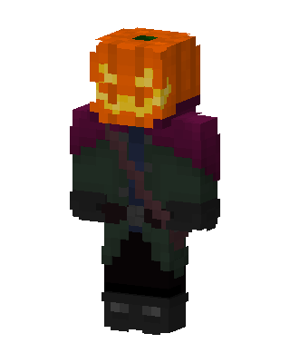 Pumpkin Head skin, 3D preview
