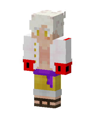 White Hero Girl skin, 3D preview