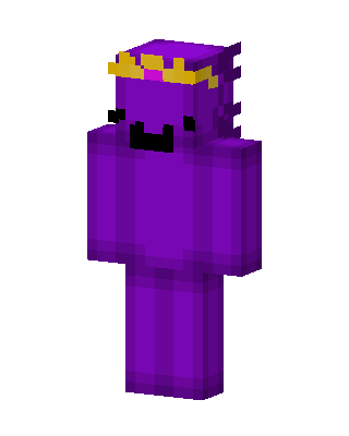 Purple Rainbow Friend skin, 3D preview