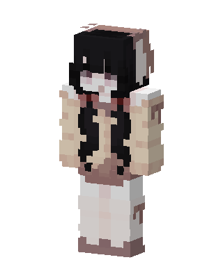 White Anime Girl Minecraft white skin