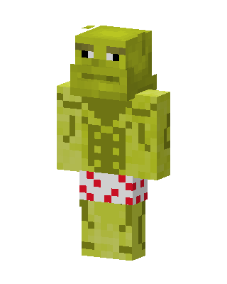 Green Villain Boy skin, 3D preview