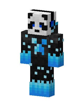 Blue Flame Panda skin, 3D preview
