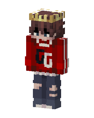 Red Crowned Athlete Boy skin, 3D preview