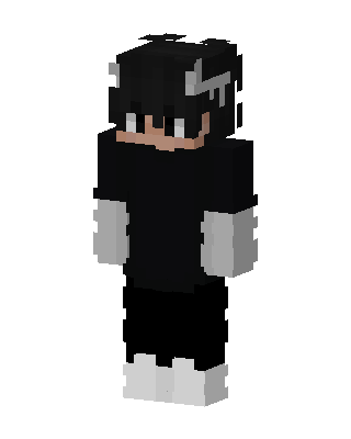 Shadow Hoodie Boy skin, 3D preview