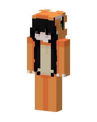 Orange Anime Girl Minecraft skin