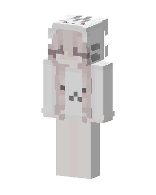 White Cutie Girl Minecraft pastel skin