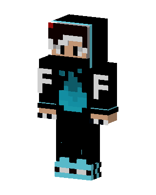 Teal Flame Hoodie Minecraft skin