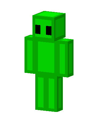 Green Mob Boy skin, 3D preview