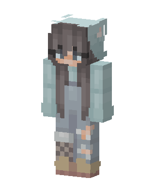 Gray Anime Girl Minecraft skin