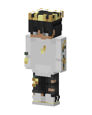 Golden Crown Hoodie skin, 3D preview