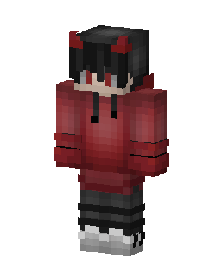 Red Demon Hoodie Minecraft skin