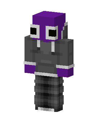 Gray Masked Hoodie skin, 3D preview