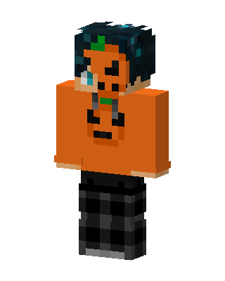 Orange Holiday Boy skin, 3D preview