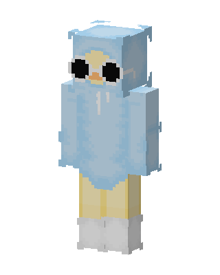 Blue Hoodie skin, 3D preview