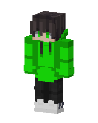 Green Hoodie Boy Minecraft green skin