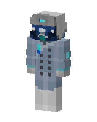 Gray Masked Astronaut Boy skin, 3D preview