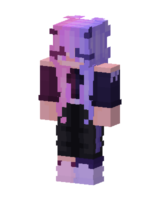 Pastel Split Hair skin, 3D preview