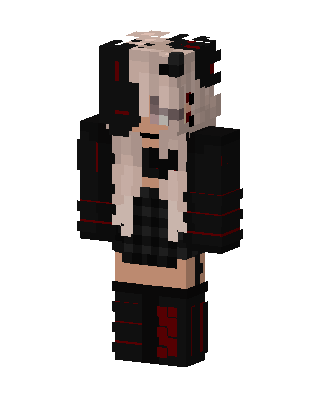 Black Gamer Girl skin, 3D preview