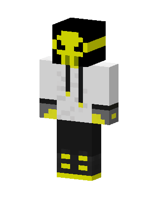 White Hoodie Boy skin, 3D preview