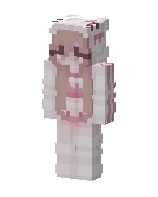 Pink Bunny Girl Minecraft cat girl skin