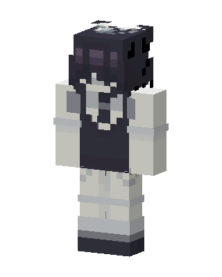 Monochrome Goth skin, 3D preview