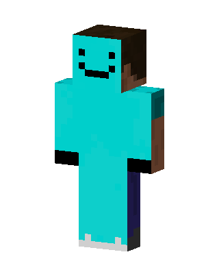 Cyan Smiley skin, 3D preview