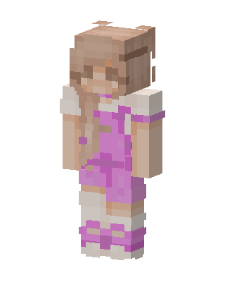 Pink Bow Girl skin, 3D preview