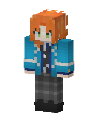 Teal Jacket Girl skin, 3D preview