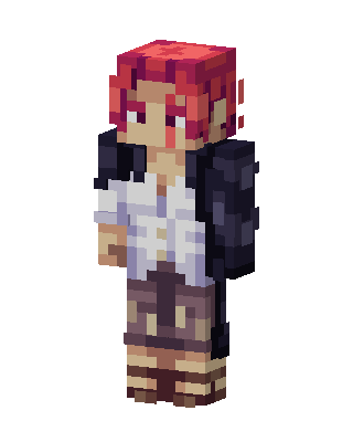 Red Haired Captain skin, 3D preview