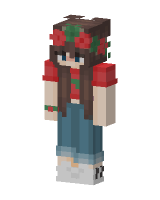 Brown Holiday Girl skin, 3D preview