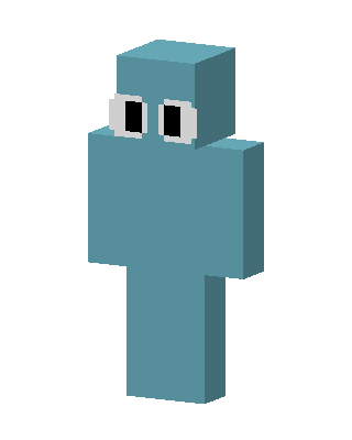 Teal Blob skin, 3D preview