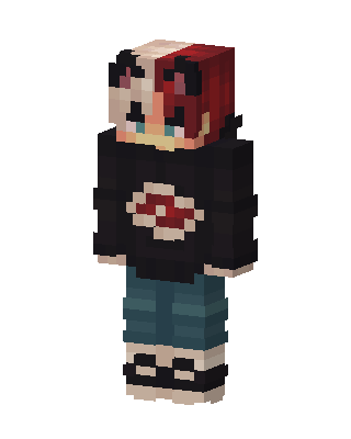 Akatsuki Hoodie Girl skin, 3D preview