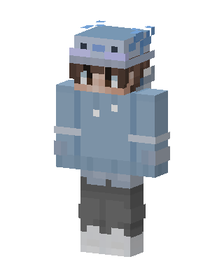 Shark Hoodie Boy skin, 3D preview