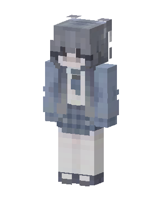 Blue Hoodie Girl Minecraft skin