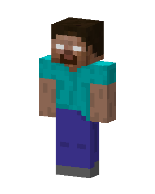 Herobrine skin, 3D preview