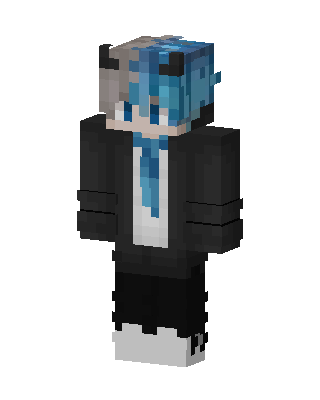 Blue Horn Hoodie skin, 3D preview