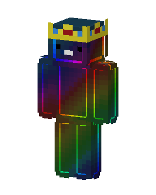 Rainbow King skin, 3D preview