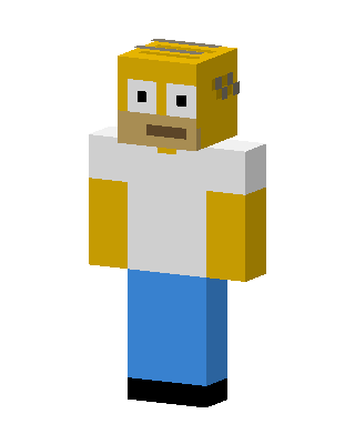 Homer Simpson skin, 3D preview