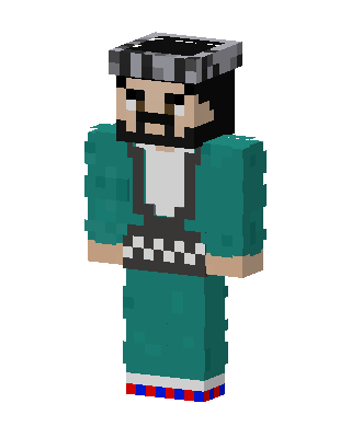 Teal Player Boy skin, 3D preview