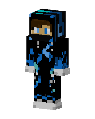 Blue Flame Hoodie skin, 3D preview