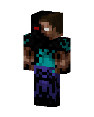 Corrupted Steve skin, 3D preview